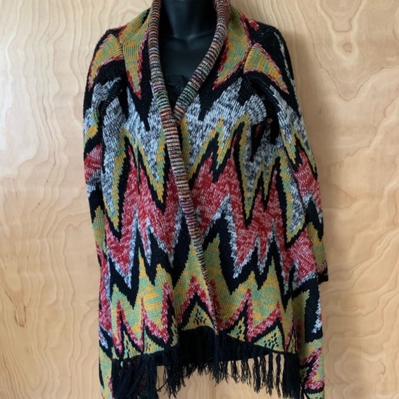 Anthropology Aztec cardigan jacket vintage open front - Picture 5 of 6